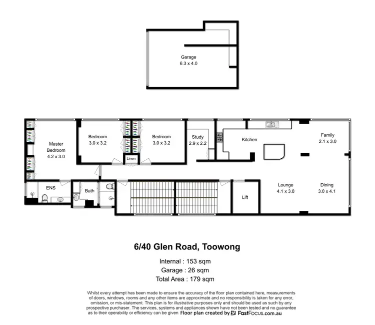Floorplan of Homely apartment listing, 6/40 Glen Road, Toowong QLD 4066