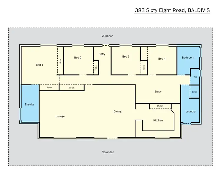Floorplan of Homely rural property listing, 383 Sixty Eight Road, Baldivis WA 6171