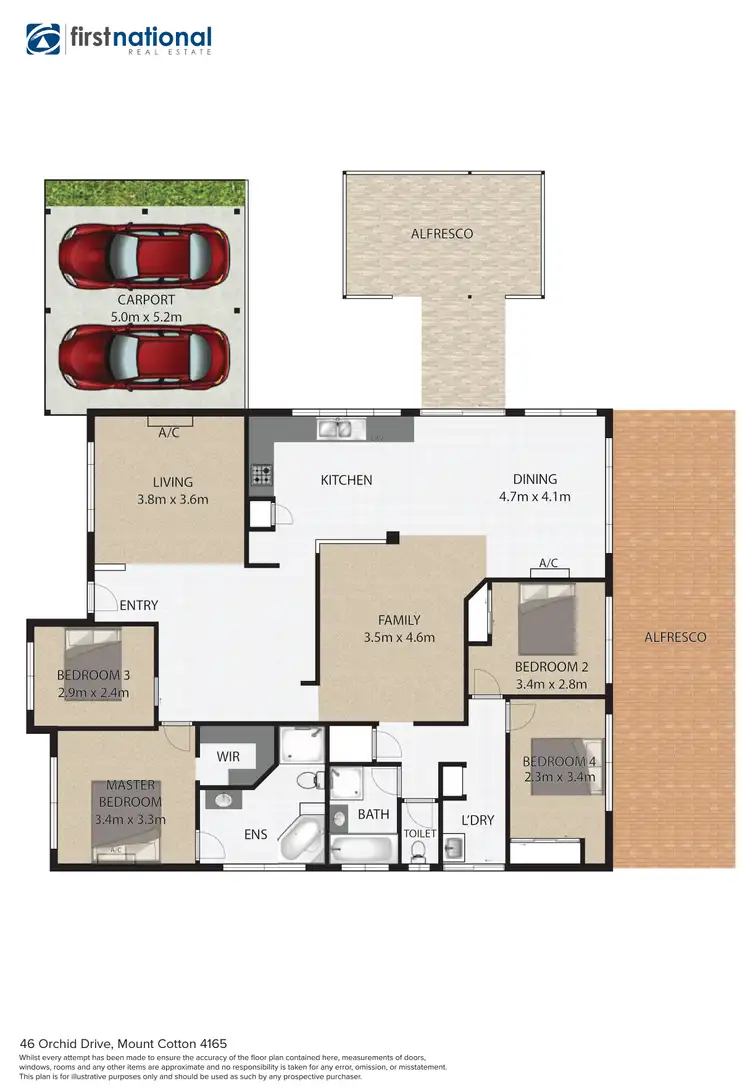 Floorplan of Homely house listing, 46 Orchid Drive, Mount Cotton QLD 4165