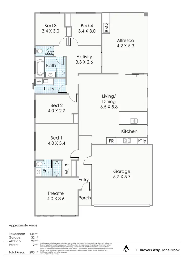 Floorplan of Homely house listing, 11 Drovers Way, Jane Brook WA 6056