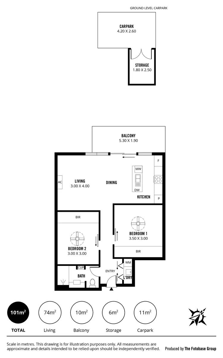 Floorplan of Homely apartment listing, 18/30 Metro Parade, Mawson Lakes SA 5095