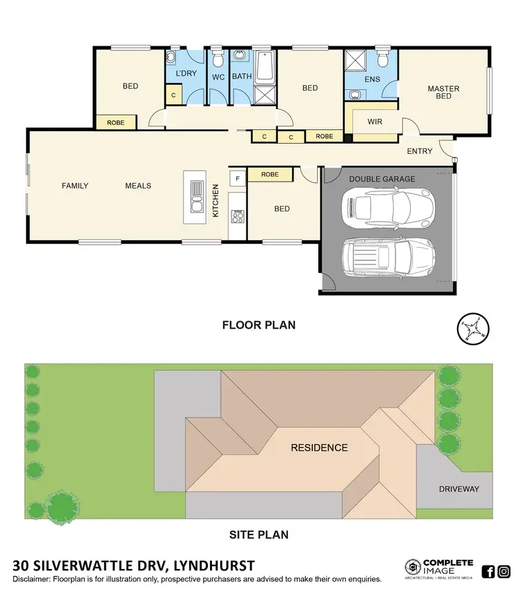 Floorplan of Homely house listing, 30 Silverwattle Drive, Lyndhurst VIC 3975