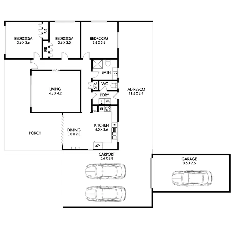 Floorplan of Homely house listing, 12 Jackson Street, Horsham VIC 3400