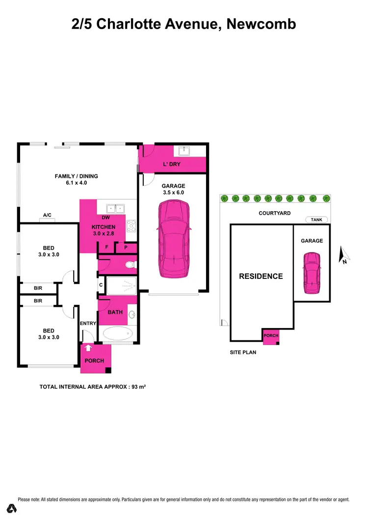 Floorplan of Homely house listing, 2/5 Charlotte Avenue, Newcomb VIC 3219