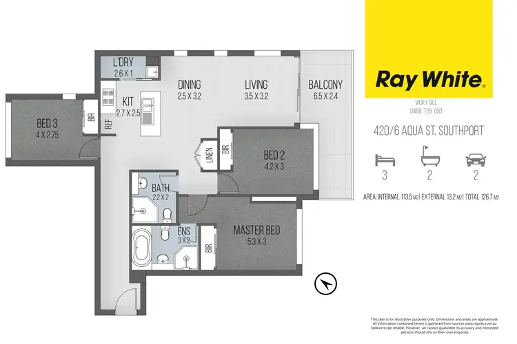 Floorplan of Homely unit listing, 420/6 Aqua Street, Southport QLD 4215