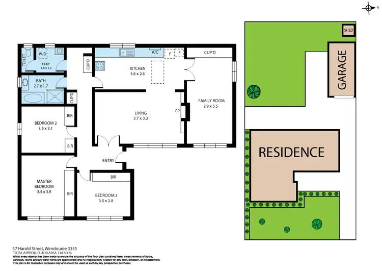 Floorplan of Homely house listing, 57 Harold Street, Wendouree VIC 3355