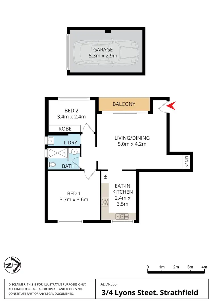 Floorplan of Homely unit listing, 3/4 Lyons Street, Strathfield NSW 2135