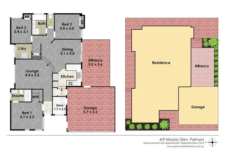 Floorplan of Homely house listing, 4/9 Moody Glen, Palmyra WA 6157