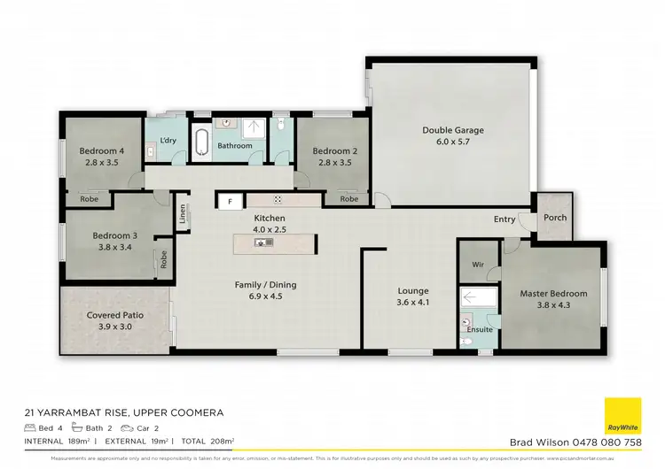 Floorplan of Homely house listing, 21 Yarrambat Rise, Upper Coomera QLD 4209
