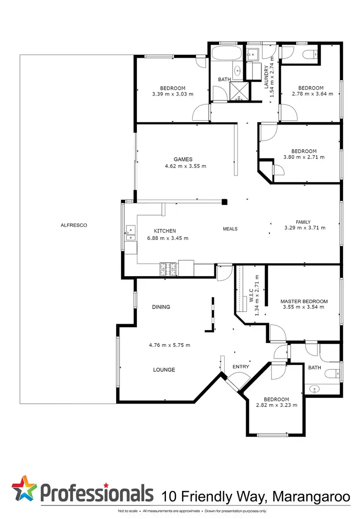 Floorplan of Homely house listing, 10 Friendly Way, Marangaroo WA 6064