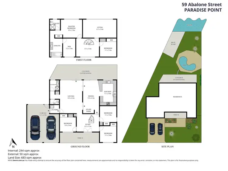 Floorplan of Homely house listing, 59 Abalone Avenue, Paradise Point QLD 4216