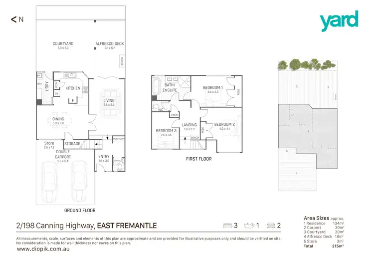 Floorplan of Homely townhouse listing, 2/198 Canning Highway, East Fremantle WA 6158