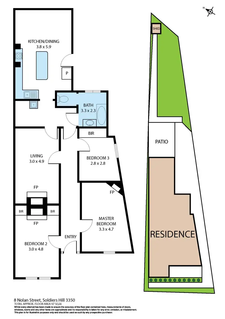 Floorplan of Homely house listing, 8 Nolan Street, Soldiers Hill VIC 3350
