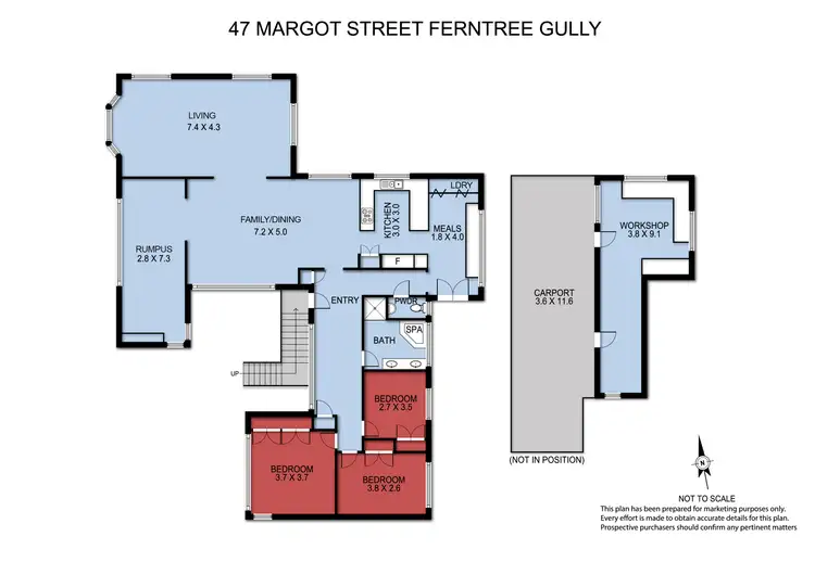 Floorplan of Homely house listing, 47 Margot Street, Ferntree Gully VIC 3156