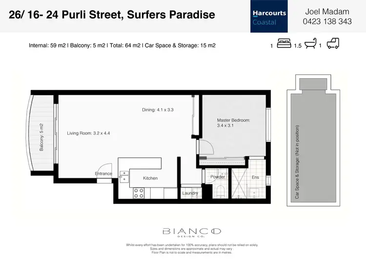 Floorplan of Homely apartment listing, 26/16-24 Purli Street, Chevron Island QLD 4217