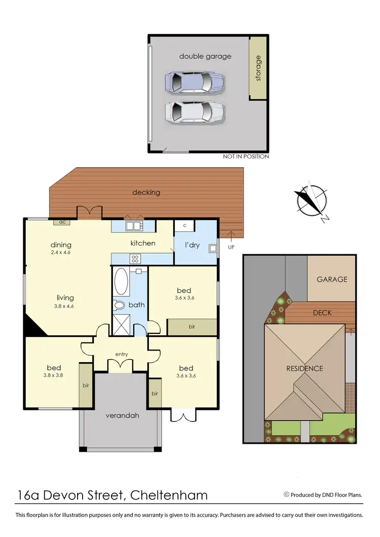 Floorplan of Homely townhouse listing, 16A Devon Street, Cheltenham VIC 3192