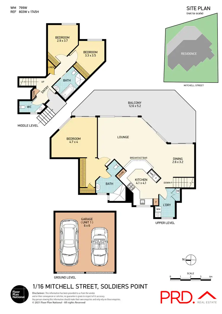 Floorplan of Homely townhouse listing, 1/16 Mitchell Street, Soldiers Point NSW 2317