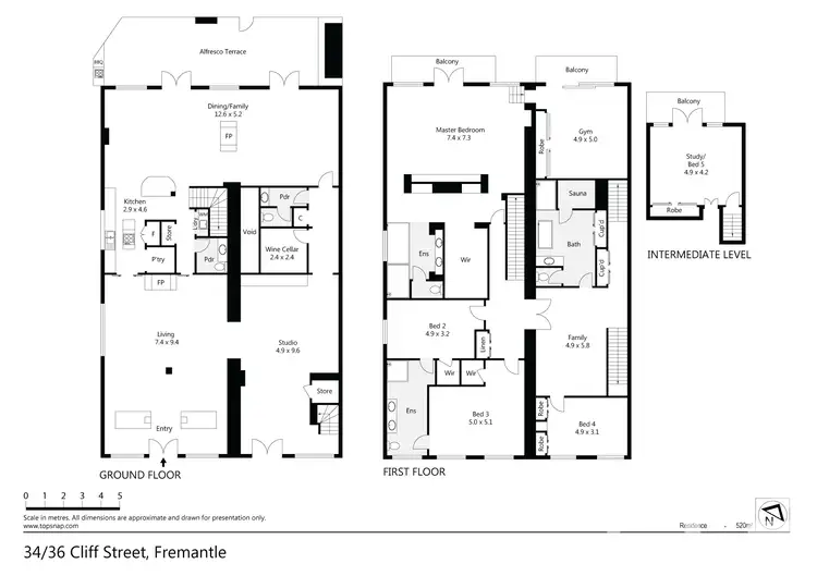 Floorplan of Homely house listing, 34 - 36 Cliff Street, Fremantle WA 6160