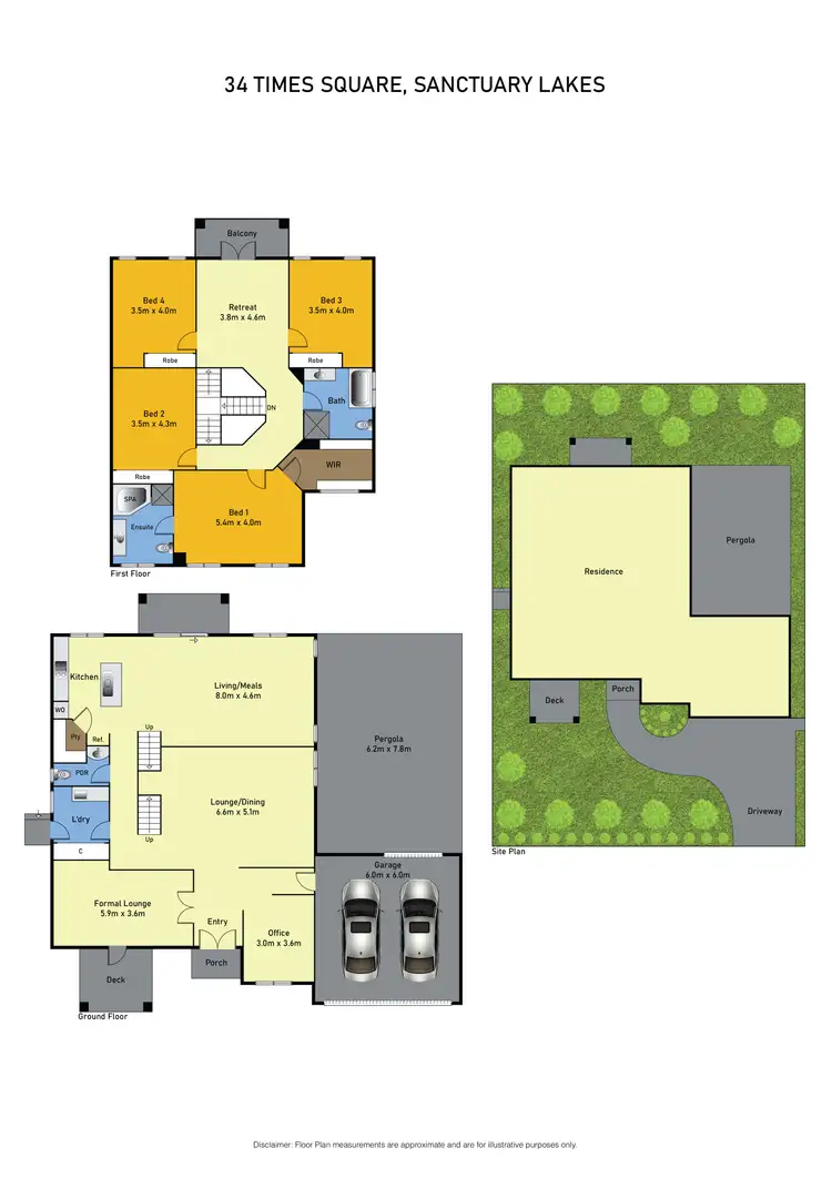 Floorplan of Homely house listing, 34 Times Square, Sanctuary Lakes VIC 3030