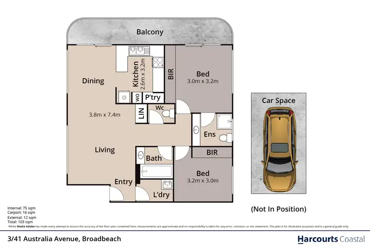 Floorplan of Homely apartment listing, 3/41 Australia Avenue, Broadbeach QLD 4218