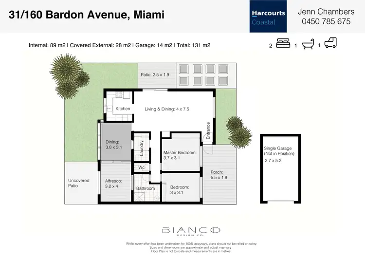 Floorplan of Homely villa listing, 31/160 Bardon Avenue, Miami QLD 4220