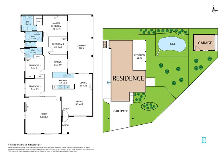 Floorplan of Homely house listing, 4 Pasadena Place, Kirwan QLD 4817