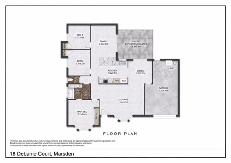 Floorplan of Homely house listing, 18 Debanie Court, Marsden QLD 4132