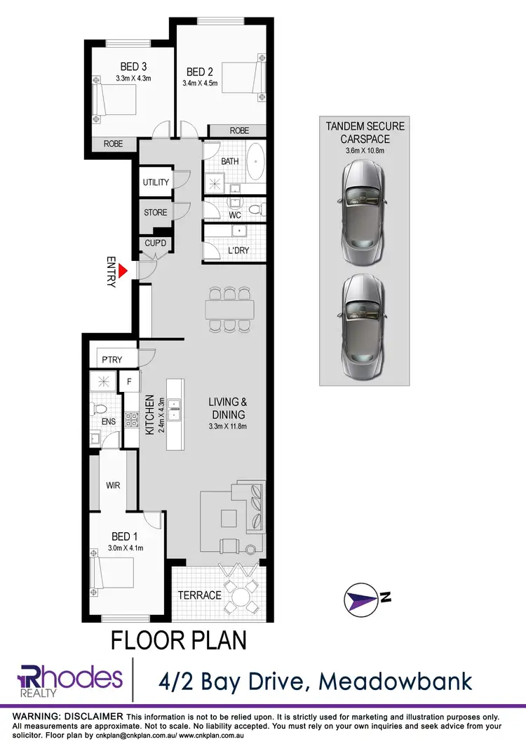 Floorplan of Homely apartment listing, 4/2 Bay Drive, Meadowbank NSW 2114