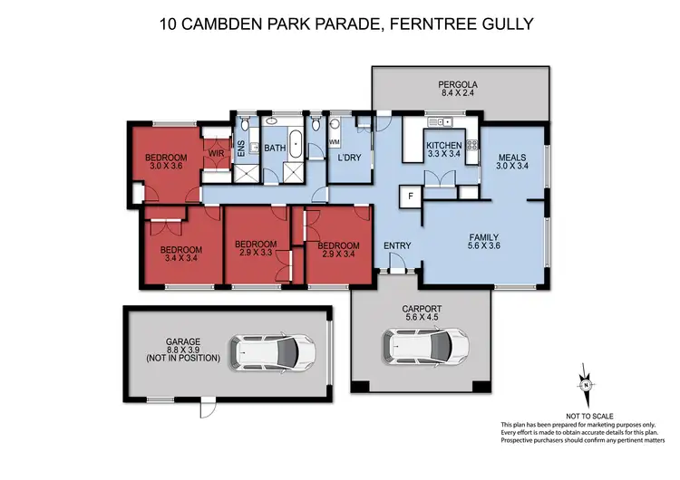 Floorplan of Homely house listing, 10 Cambden Park Parade, Ferntree Gully VIC 3156