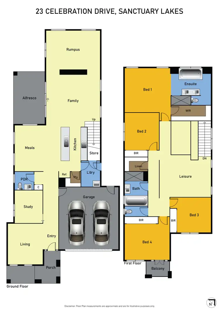 Floorplan of Homely house listing, 23 Celebration Drive, Sanctuary Lakes VIC 3030