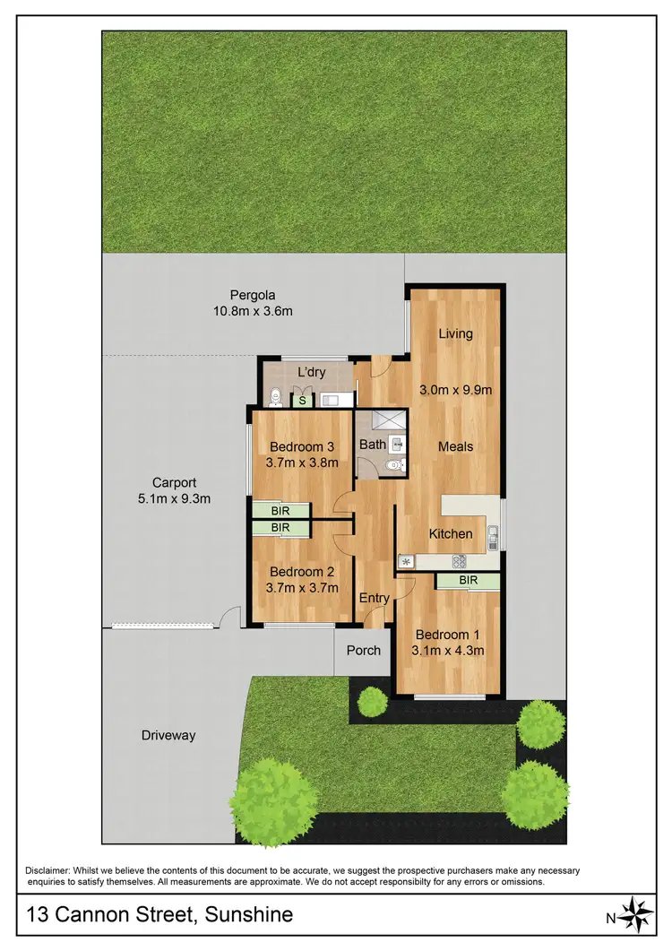 Floorplan of Homely house listing, 13 Cannon Street, Sunshine VIC 3020