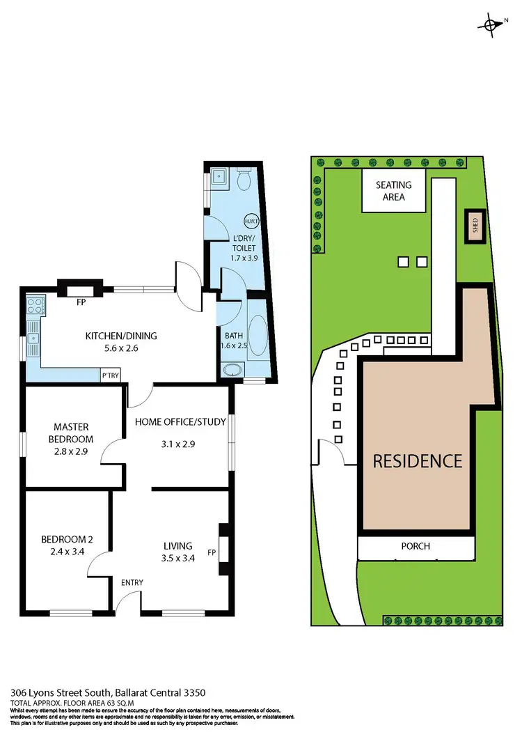 Floorplan of Homely house listing, 306 Lyons Street South, Ballarat Central VIC 3350