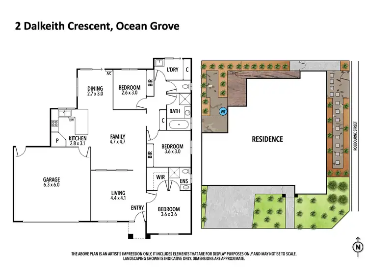 Floorplan of Homely house listing, 2 Dalkeith Crescent, Ocean Grove VIC 3226