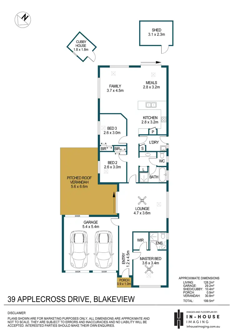 Floorplan of Homely house listing, 39 Applecross Drive, Blakeview SA 5114