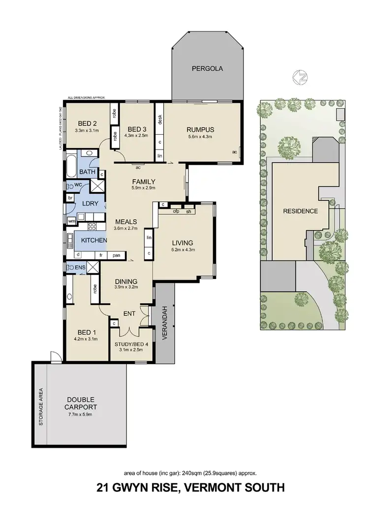 Floorplan of Homely house listing, 21 Gwyn Rise, Vermont South VIC 3133