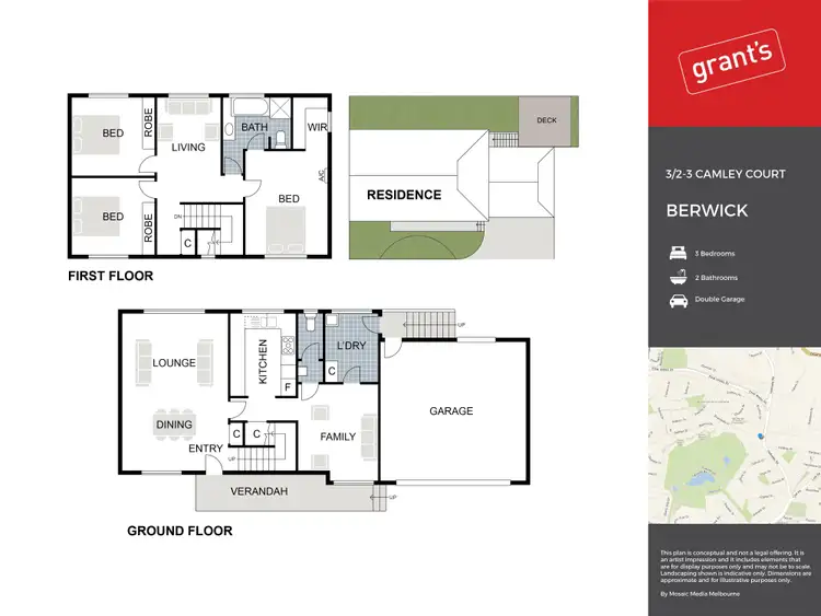 Floorplan of Homely house listing, 3/2-3 Camley Court, Berwick VIC 3806