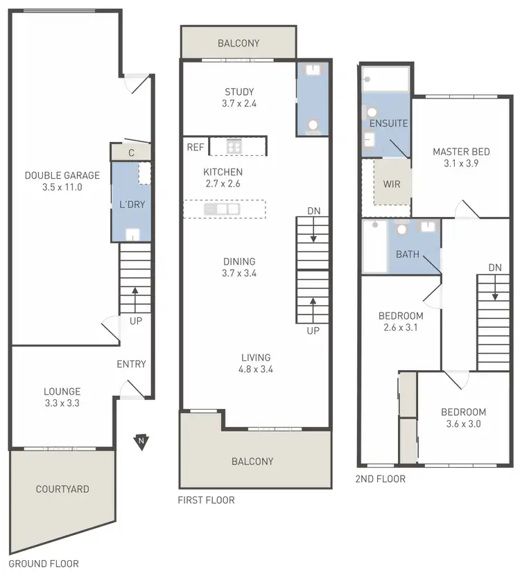 Floorplan of Homely townhouse listing, 7/25 Boathouse Drive, Caroline Springs VIC 3023