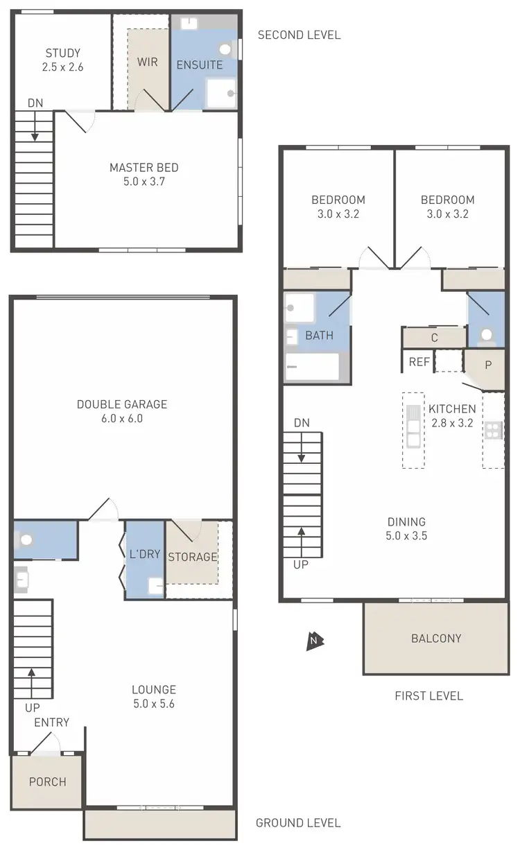 Floorplan of Homely townhouse listing, 6/5 Strathvea Lane, Caroline Springs VIC 3023