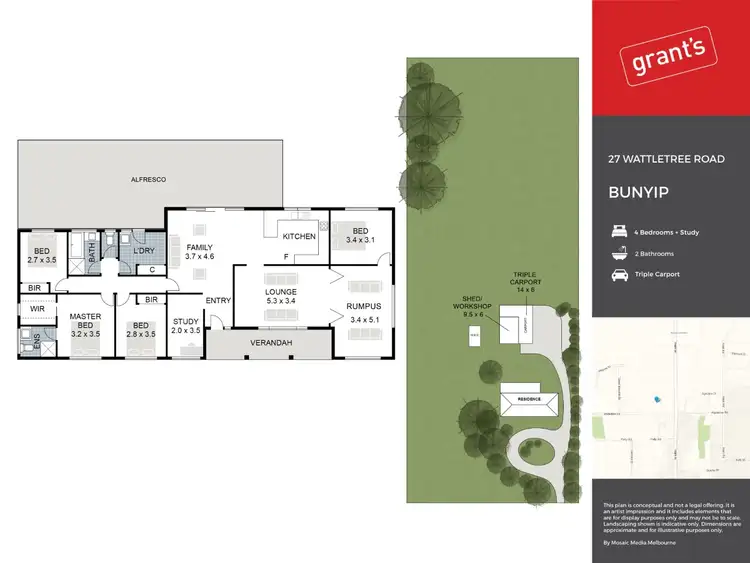 Floorplan of Homely house listing, 27 Wattletree Road, Bunyip VIC 3815