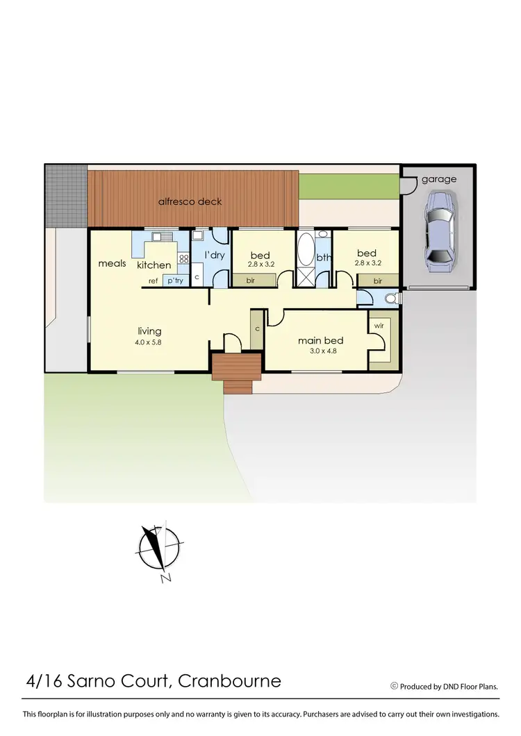 Floorplan of Homely unit listing, 4/16 Sarno Court, Cranbourne VIC 3977