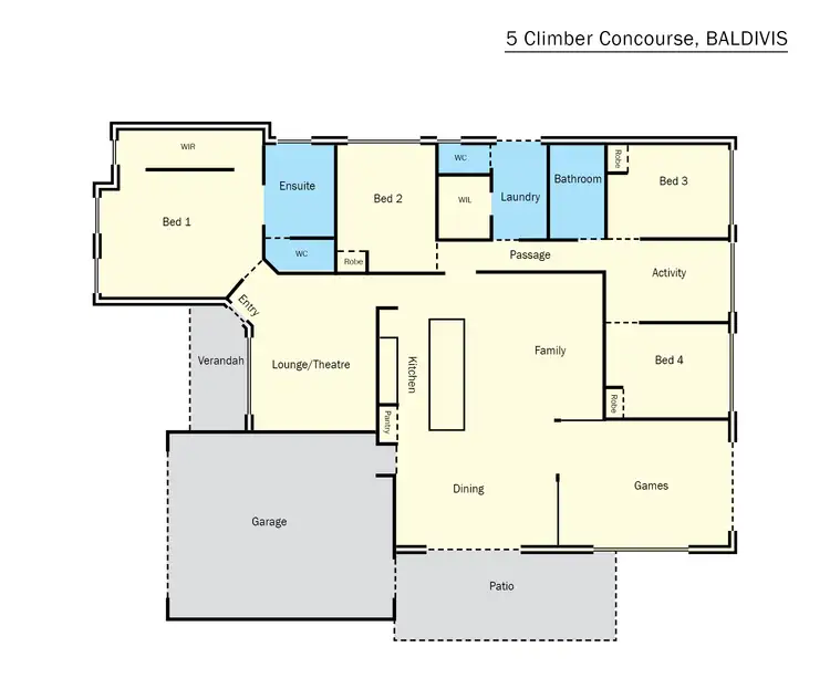 Floorplan of Homely house listing, 5 Climber Concourse, Baldivis WA 6171