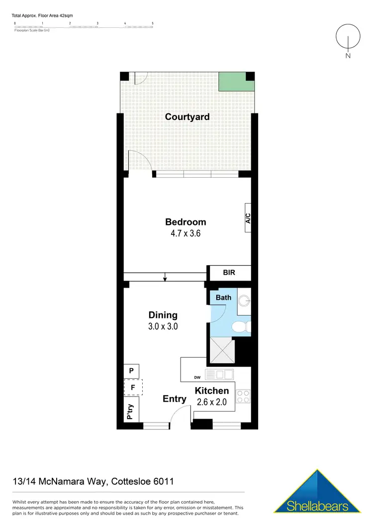 Floorplan of Homely apartment listing, 13/14 McNamara Way, Cottesloe WA 6011