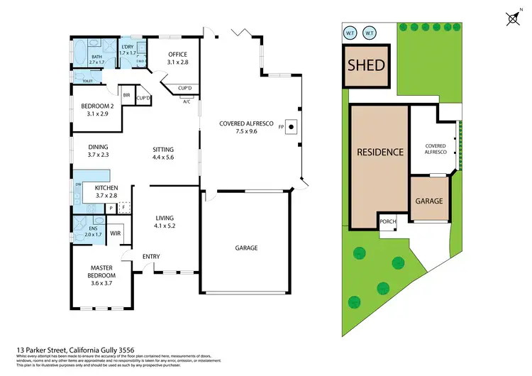 Floorplan of Homely house listing, 13 Parker Street, California Gully VIC 3556
