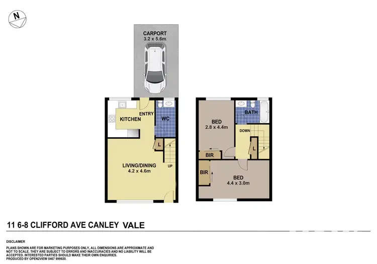Floorplan of Homely townhouse listing, 11/6-8 Clifford Avenue, Canley Vale NSW 2166