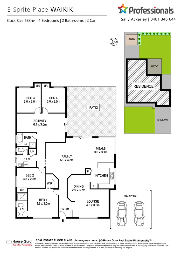 Floorplan of Homely house listing, 8 Sprite Place, Waikiki WA 6169
