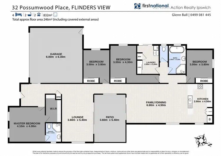 Floorplan of Homely house listing, 32 Possumwood Place, Flinders View QLD 4305