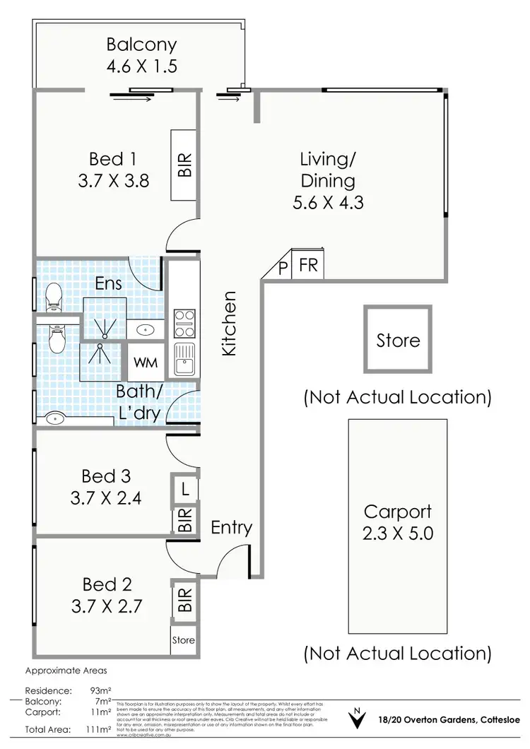 Floorplan of Homely apartment listing, 18/20 Overton Gardens, Cottesloe WA 6011