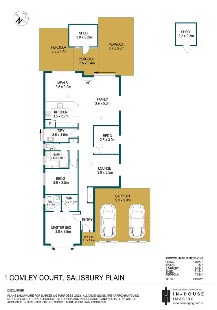 Floorplan of Homely house listing, 1 Comley Court, Salisbury Plain SA 5109