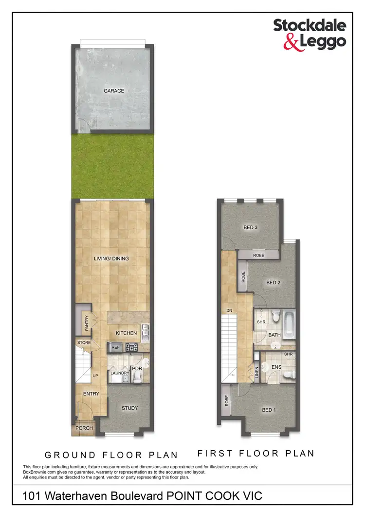 Floorplan of Homely townhouse listing, 101 Waterhaven Boulevard, Point Cook VIC 3030