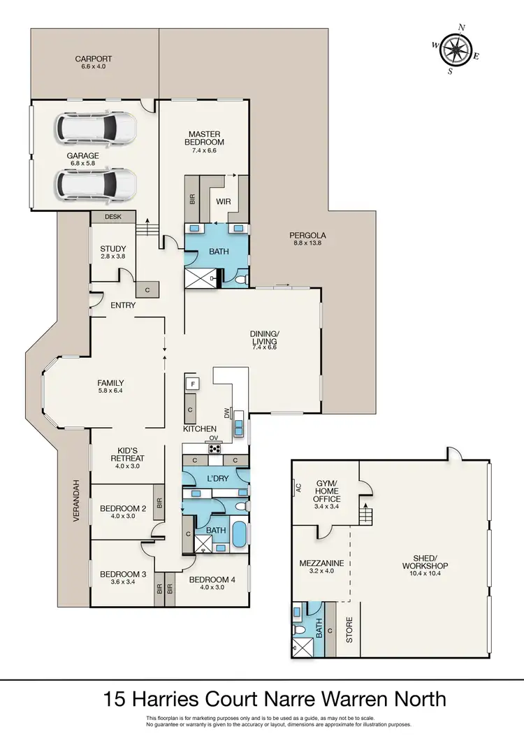Floorplan of Homely house listing, 15 Harries Court, Narre Warren North VIC 3804